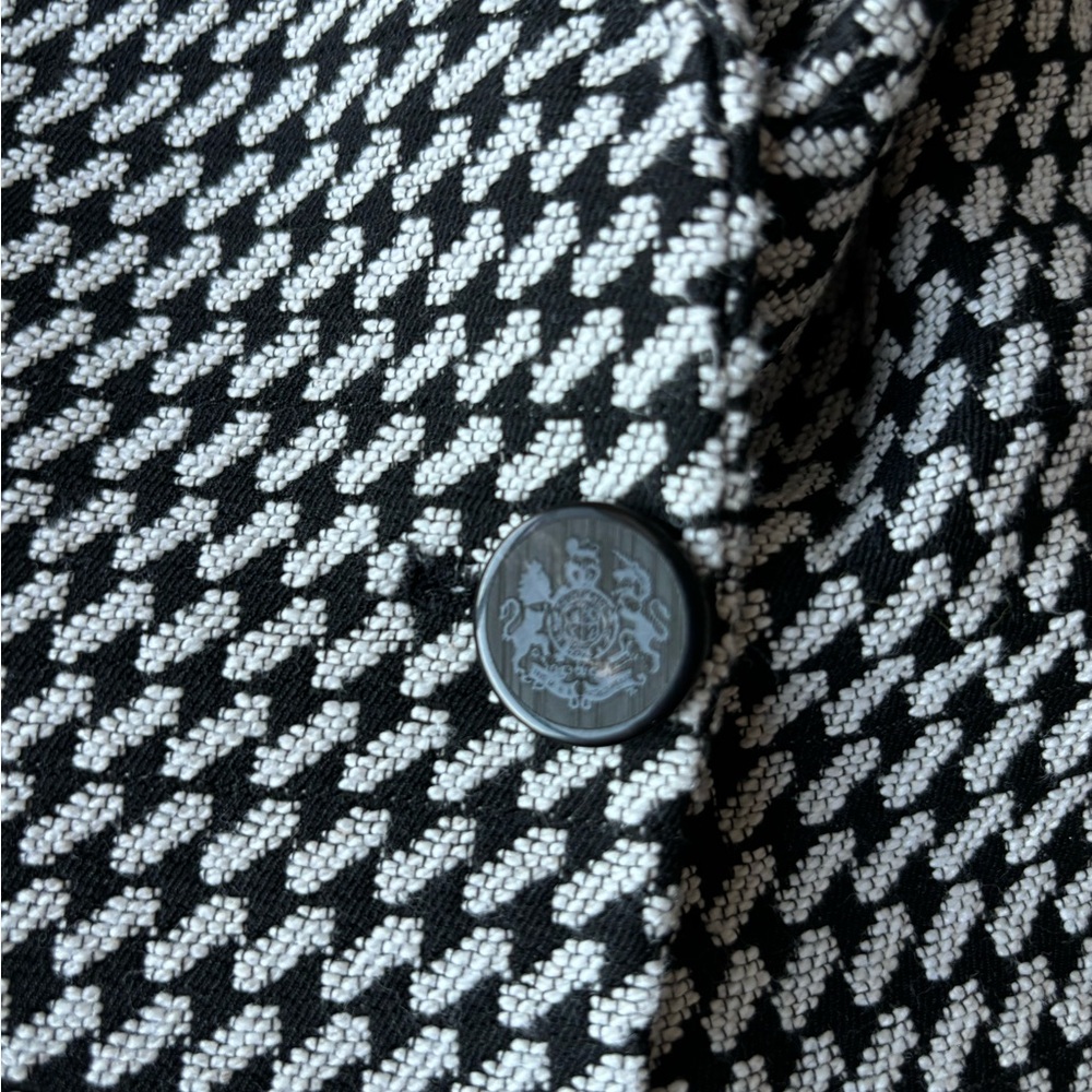 Zara Basic Black and White Houndstooth Blazer - Picture 4 of 4